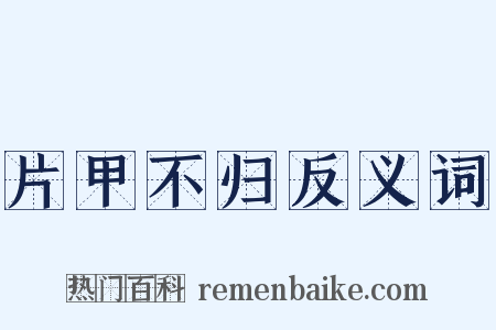 片甲不归反义词是什么意思的图片